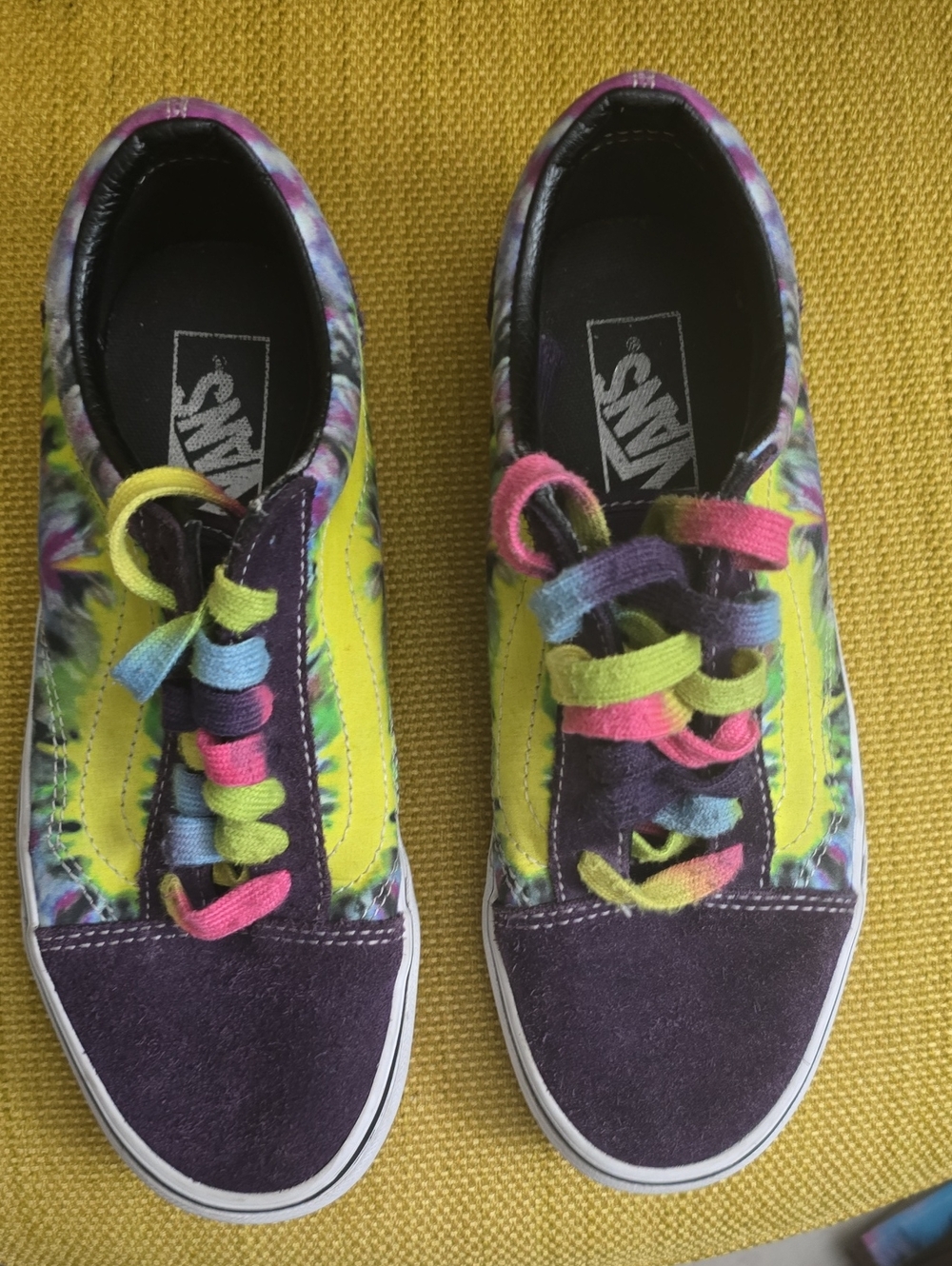 Vans Old Skool "Tie Dye" Mysterioso / True White Sneakers  8